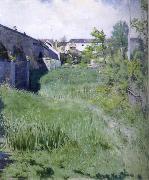 Karl Nordstrom Ancient bridge in Grez oil painting